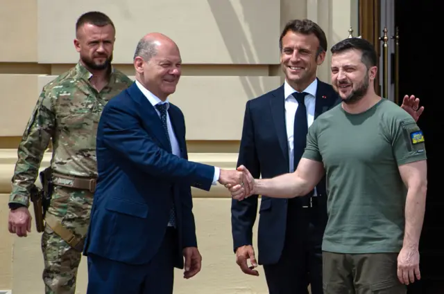 Scholz and Zelensky in June