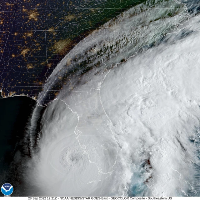 Satelite image of Hurricane Ian