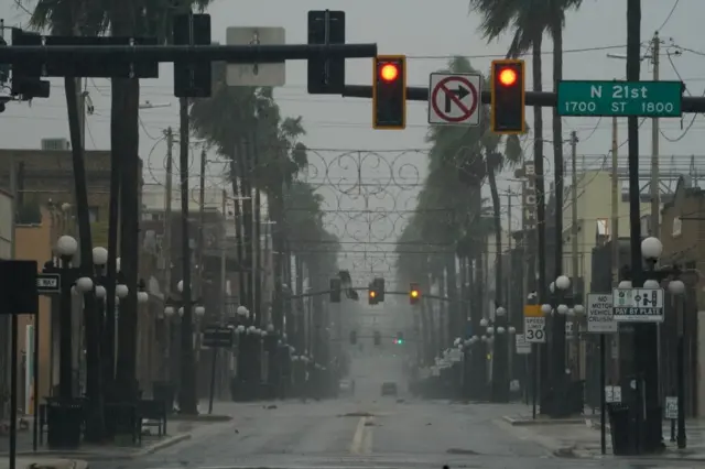 An empty road in Ybor City, Florida