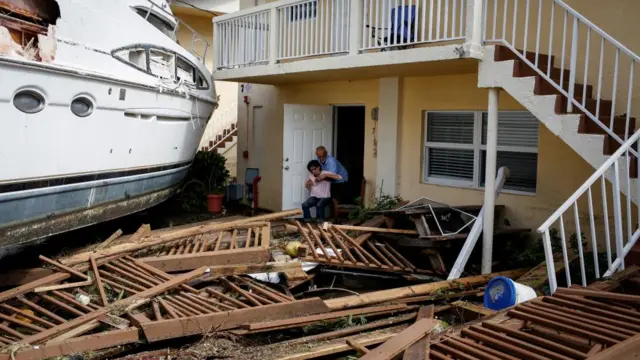 Rubble of a porch