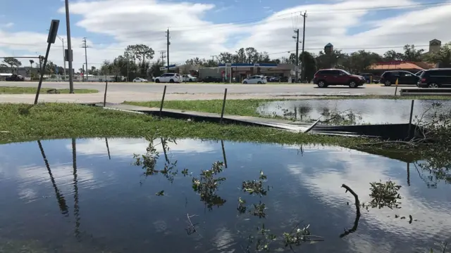 Destruction south of Sarasota Springs