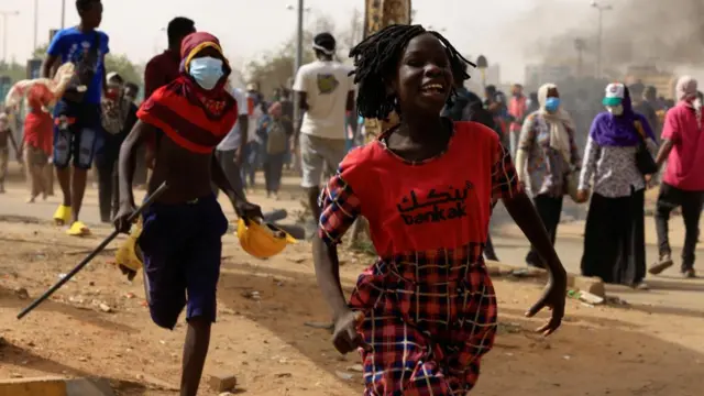 Protesters march during a rally against military rule following the last coup, in Khartoum, Sudan September 29, 2022