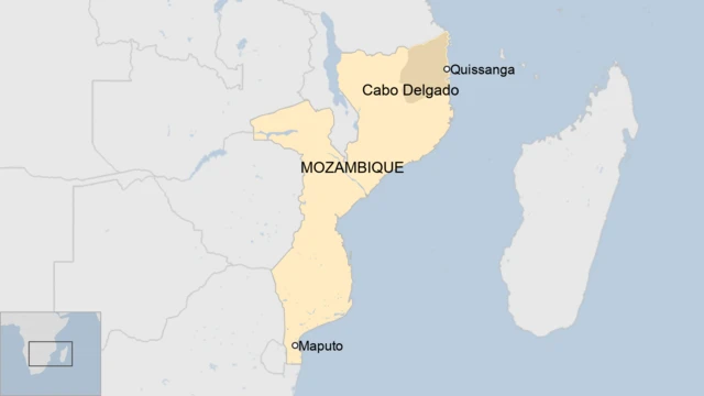 A map of Mozambique