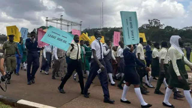 Protesters in Uganda