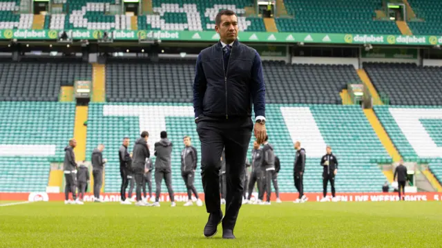 Van Bronckhorst is looking for his first win at Celtic Park as Rangers boss