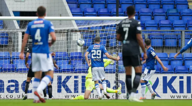 St Johnstone's Nicky Clark scores