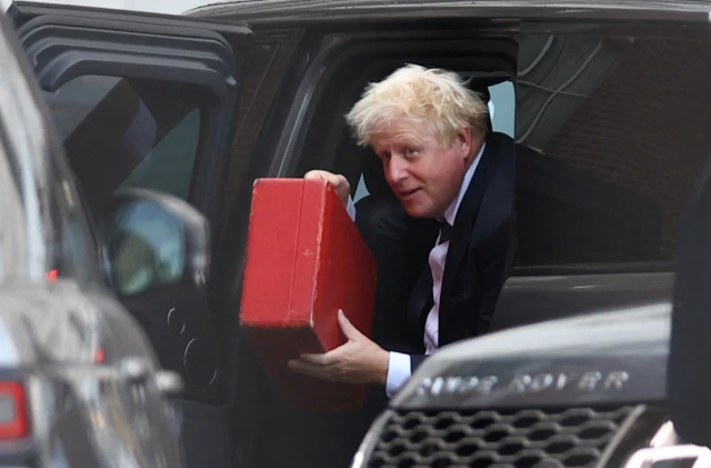 Boris Johnson arriving at Downing St