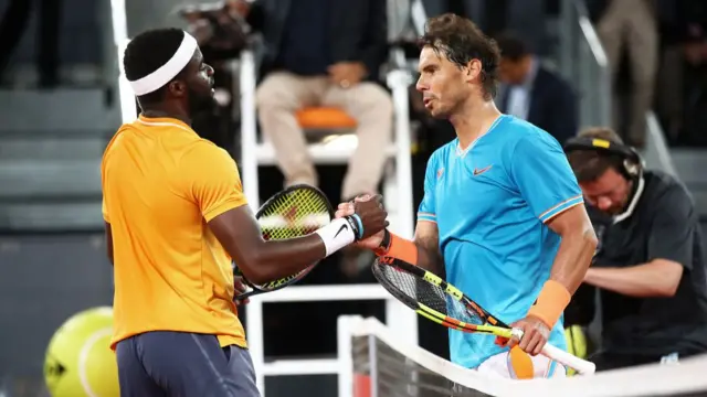 Tiafoe and Nadal at Madrid Open