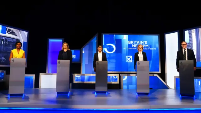 Conservative candidates during a debate in July