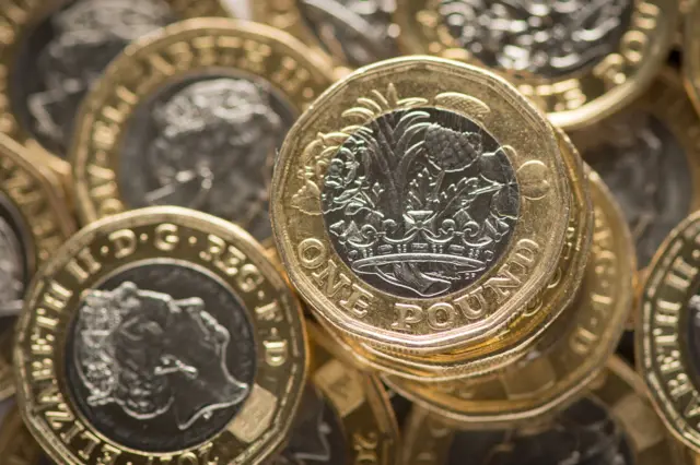 British one pound coins