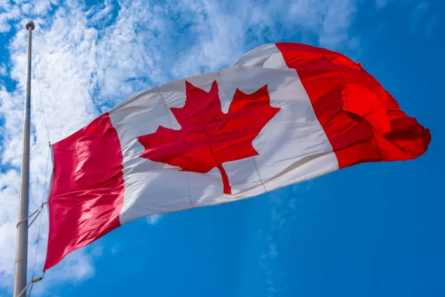 Canadian flag flying at half mast (file photo)