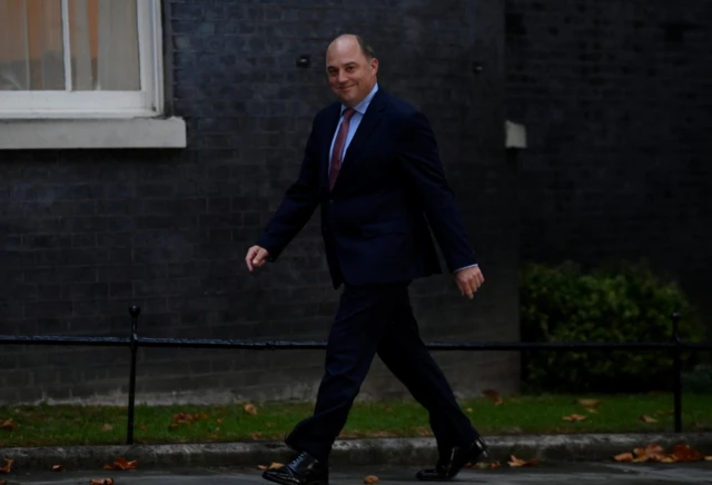 Ben Wallace walks along Downing Street