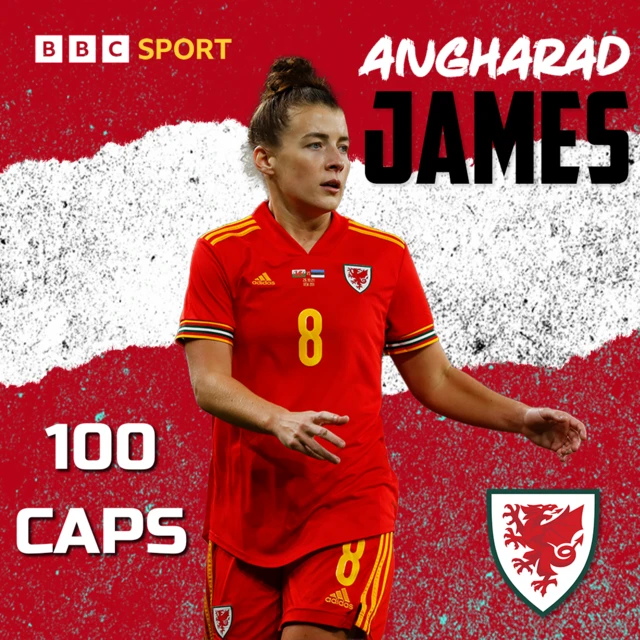 Angharad James 100 caps