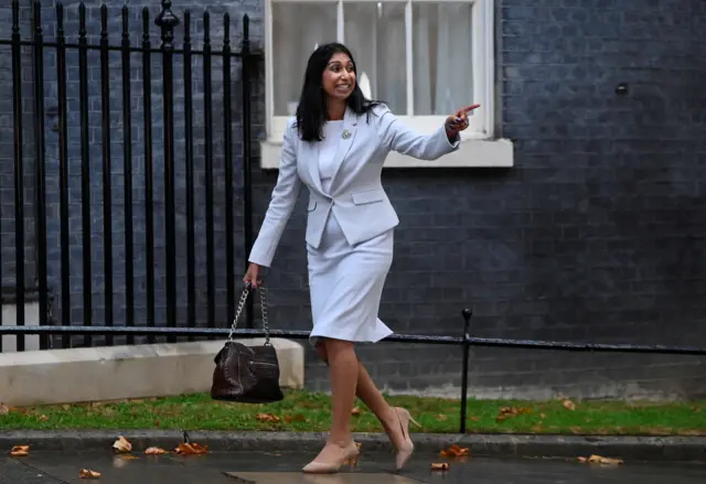 Suella Braverman arrives at Number 10