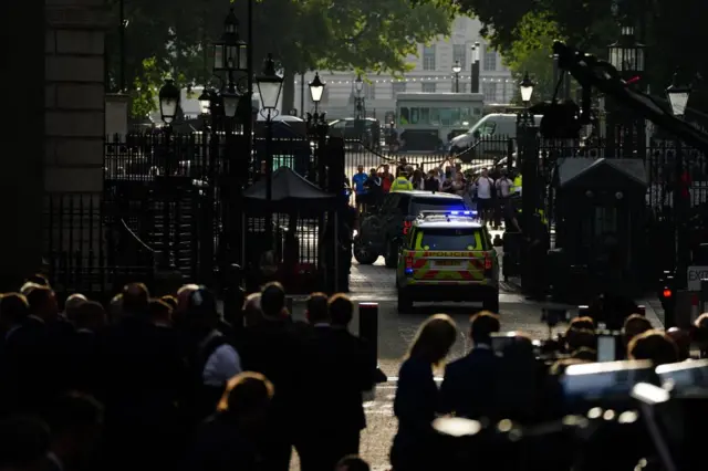 Boris Johnson leaves Downing Street