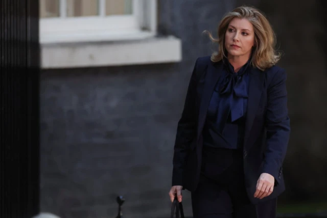 Penny Mordaunt arrives at Downing Street