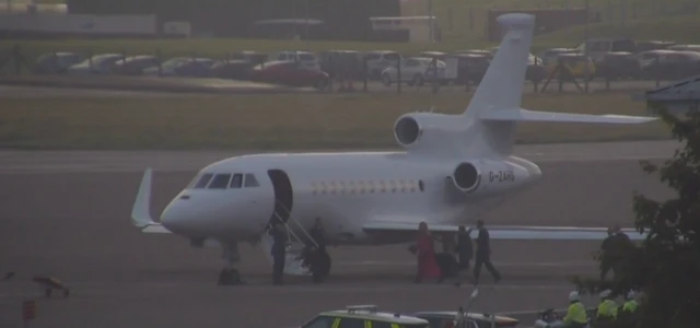 Boris Johnson's plane at Northolt