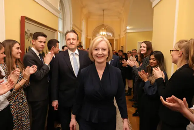 Downing Street staff applaud Liz Truss