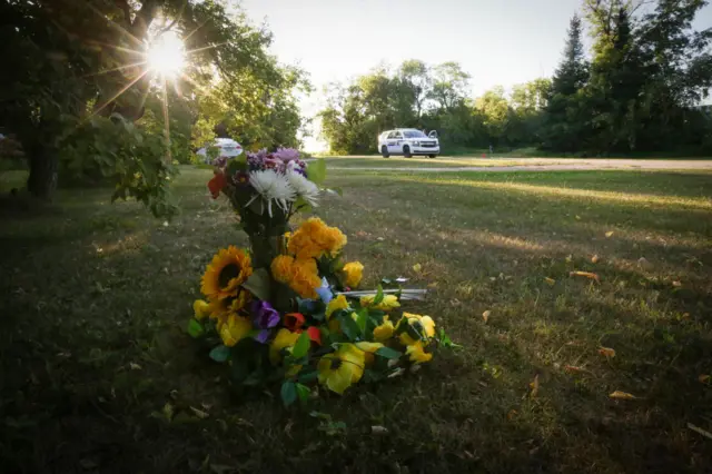 Flowers for a victim