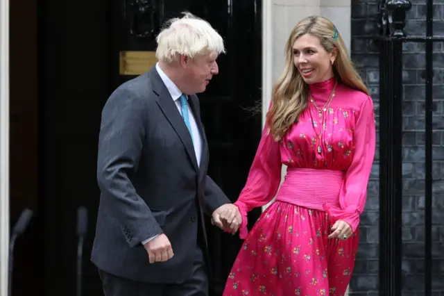 Boris Johnson and Carrie Johnson