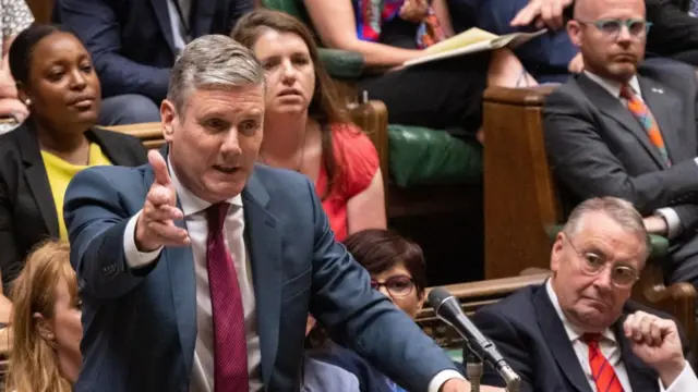 Keir Starmer speaks at the despatch box in the House of Commons in July