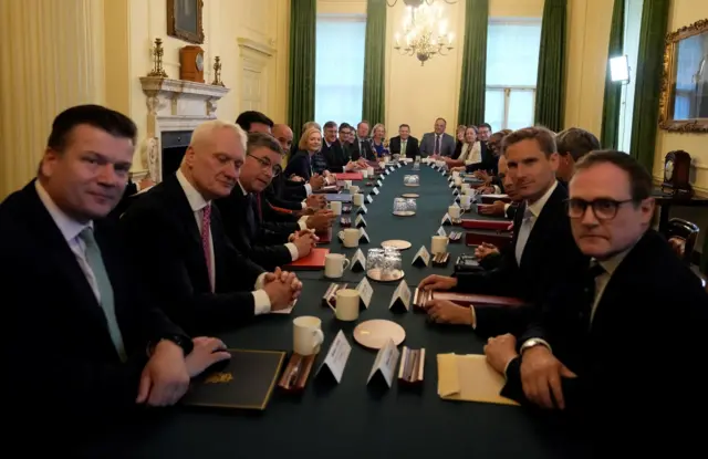 General view as British Prime MinisterLiz Truss holds her first cabinet abinet meeting at the 10 Downing Street in London, Britain, 7 September 2022.