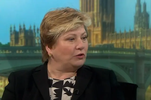 Emily Thornberry speaks on the BBC's Politics Live programme