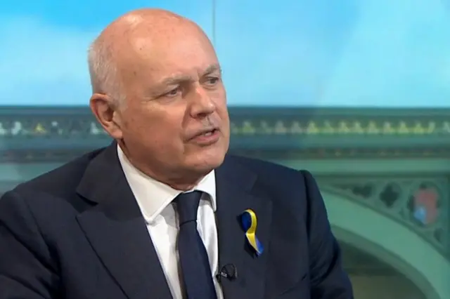 Iain Duncan Smith speaks on the BBC's Politics Live programme