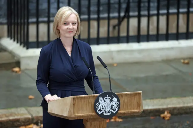 New Prime Minister Liz Truss outside 10 Downing Street