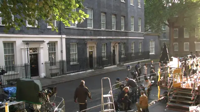 Press pack outside downing street