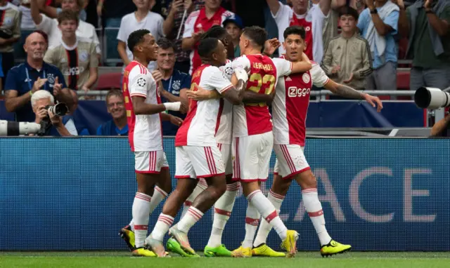 Ajax are in control of this Champions League fixture