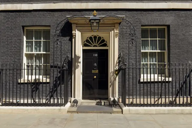 Stock image of the door of No 10 Downing Street