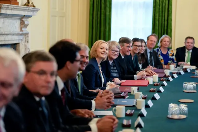 British Prime Minister Liz Truss holds her first cabinet meeting at the 10 Downing Street in London, Britain, September 7, 2022