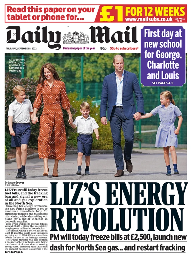 The Daily Mail front page