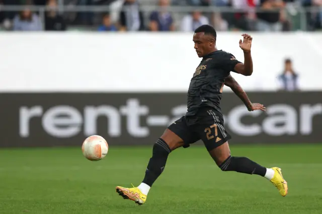 Arsenal's Marquinhos opens the scoring against FC Zurich