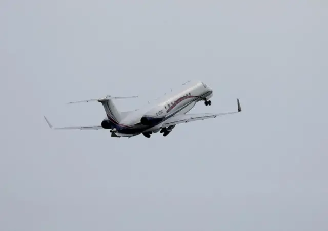 The plane carrying King Charles III leaves Aberdeen