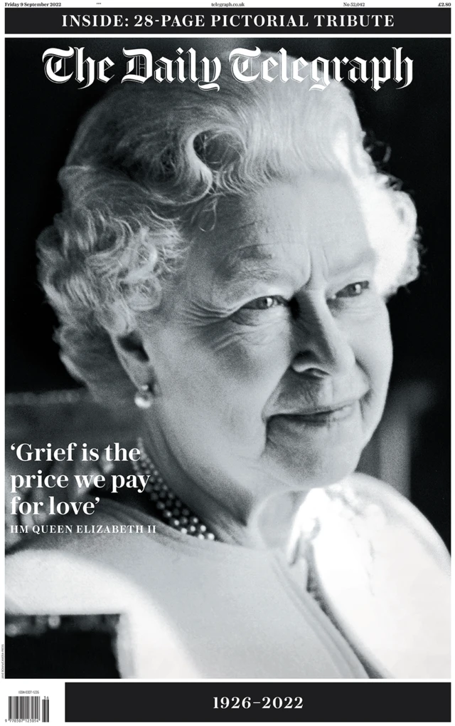 The Daily Telegraph front page