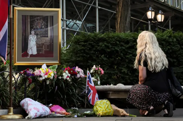 Makeshift memorial in the September 11th Garden, New York City