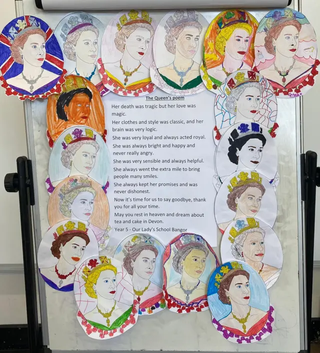 The picture and poem by Year 5 of Our Lady’s School, Bangor