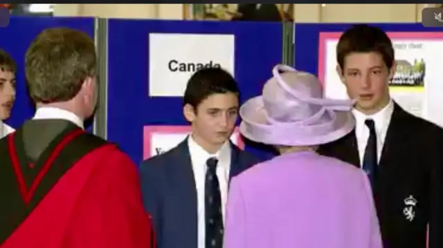 David Williams (left), now a 34-year-old anaesthetist from Cheshire, meeting the Queen as a youngster