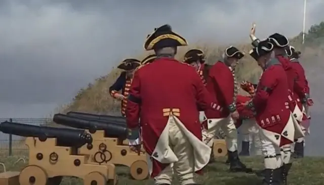 Gun salute in Jersey