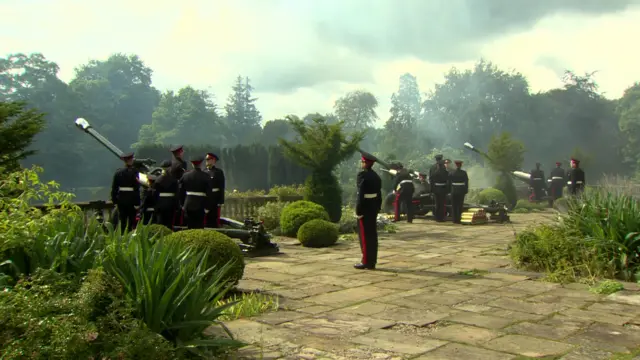 GUN salute at Hillsborough
