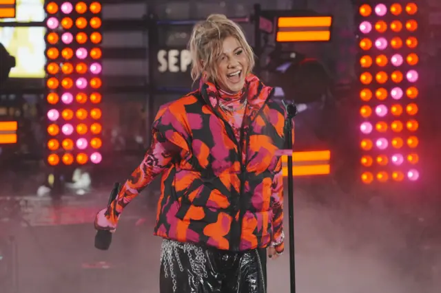 Jax performs in Times Square