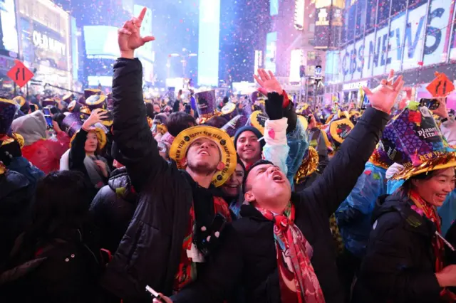 Crowds in Time Square