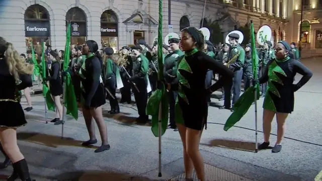 Greenwave Marching Band rehearsing in London