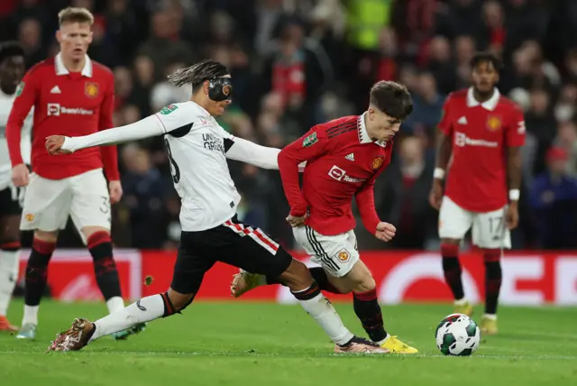 Alejandro Garnacho in action against Charlton