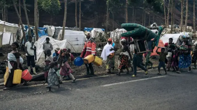 Refugees in eastern DR Congo