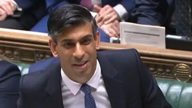 Rishi Sunak during PMQs