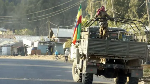 Ethiopian security forces patrol