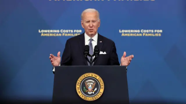 President Joe Biden speaks about inflation